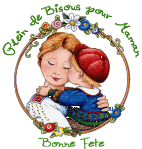 GIF plein de bisous maman